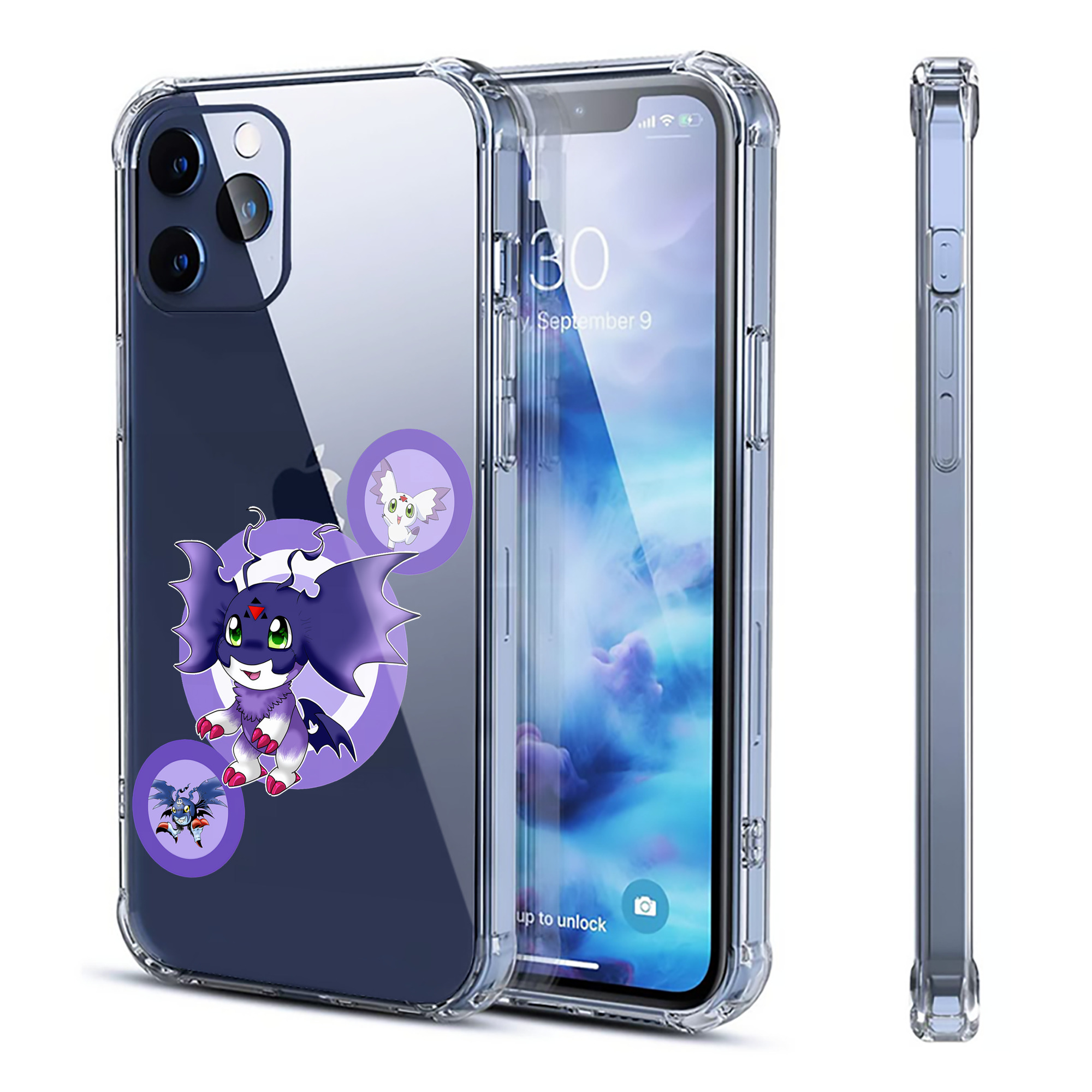 （画像用） Digimon デジタルモンスター/デジモン 【iPhone 12シリーズ対応】透明スマホケース（クリアソフトケース）